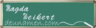 Magda Weikert Visitenkarte